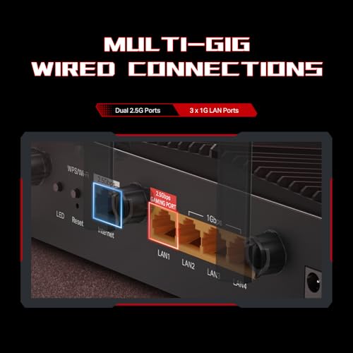 Image of TP-Link Dual-Band BE6500 WiFi 7 Gaming Router Archer GE400 | 6-Stream 6.5 Gbps | 2 x 2.5G + 3 x 1G | Game Acceleration, Dedicated Gaming Port & Panel, RGB Lighting | Easymesh, Homeshield