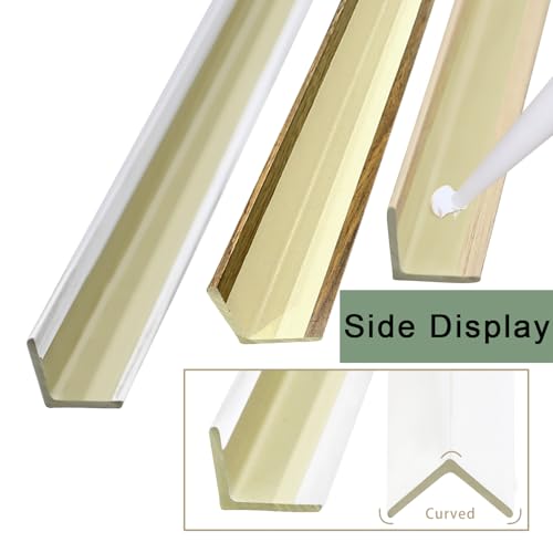 Image of 6Pcs 48 inch Wall Corner Protector,Wood Grain Wall Edge Strip Guards Trim,Oak | Pre-Cut,Avoid Scratching Scuffs,Furniture Cabinet Protection