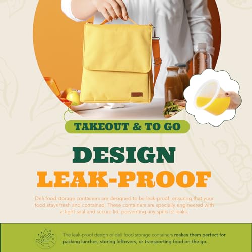 Glotoch Express [8 Oz. -24 Pack] Glotoch 1 Cup Soup Containers With Lids, Eco-Friendly Plastic Take Out Bowls, Microwave, Freezer & Dishwasher Safe thumb #3