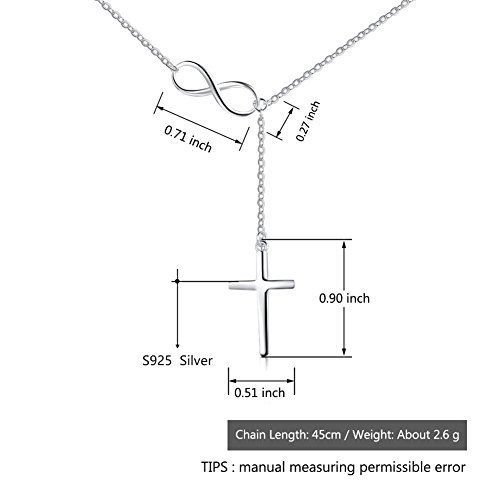 925 Sterling Silver Cross Style Pendant Religious Necklace3