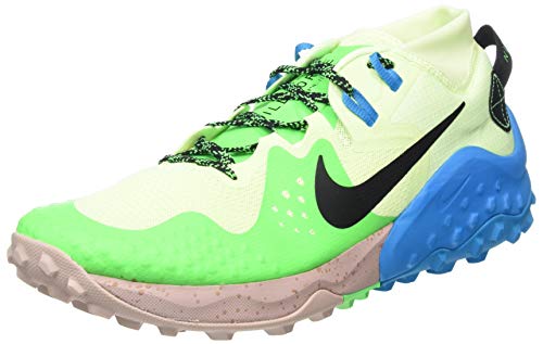 NIKE Wildhorse 6, Trail Running Shoe Mens, Barely Volt Black Poison Green, 42 EU