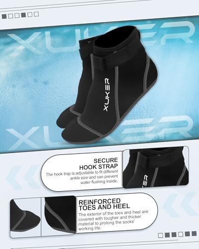 Image of XUKER 3mm Neoprene Water Socks for Beach Volleyball Sand Soccer Diving