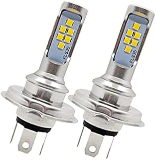 H4 HS1 LEDバルブ バイク用 LEDヘッドライト 車用 フォグランプ Hi/Lo切替 3535チップ 12SMD 8W 両面発光 12VDC/24VDC兼用 バイクランプ 黄色 ゴールデンイエロー 防水 高輝度 2個入り