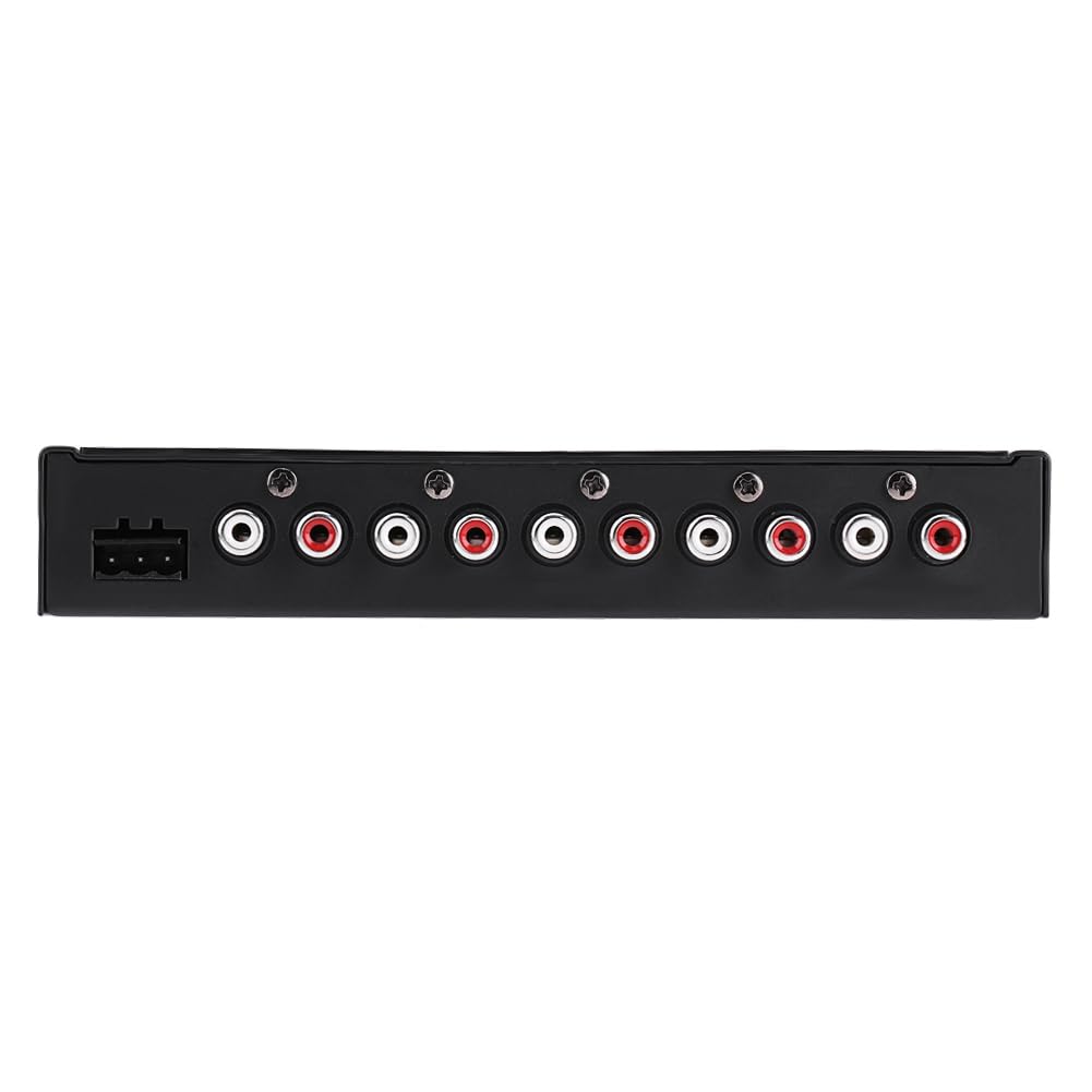 Égaliseur graphique audio de voiture 7 bandes avec contrôle du caisson de basses, entrée auxiliaire 3,5 mm, 50 Hz-16 kHz, accordeur de son stéréo avec bouton pour véhicule