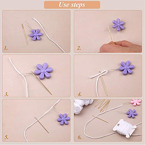 Cross Floss Stitch Thread, Embroidery Cross Floss, Embroidery Thread Floss Set Including Plastic Floss Bobbins, Needle Threader, Hand Sewing Needle For Embroidery #TOP4