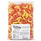 Sour Peach Rings 5LB Bulk Bag (HALAL) [HELAL] by Marlow Candy