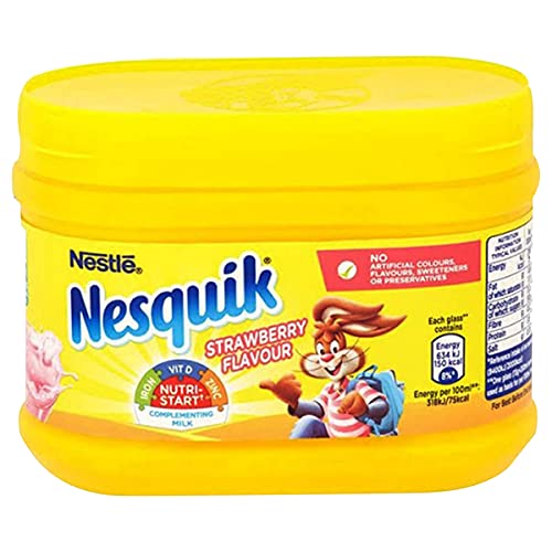 Image of Nestle Nesquik Strawberry Flavour Milkshake Mix, 300 g, 2 Pack