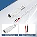 MECCANIXITY 10pcs DC Power Pigtails Cable, 5.5 x 2.1mm Female Barrel Plug Connector to Bare Wire Open End for CCTV Camera, DVR, LED Strip, 15cm White