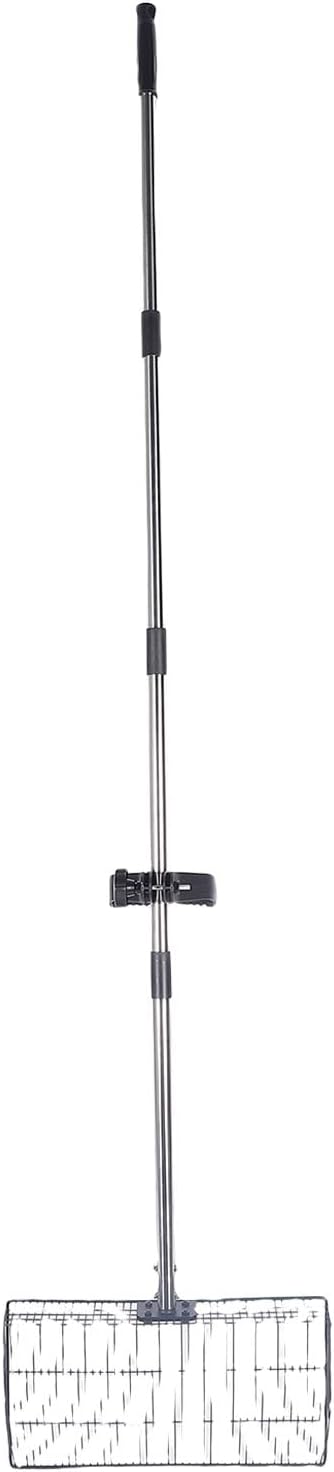 Kikumi Large Adjustable Metal Chicken Scoop with Long Handle Telescopic Stainless Steel Litter Tray Sieve for Cat