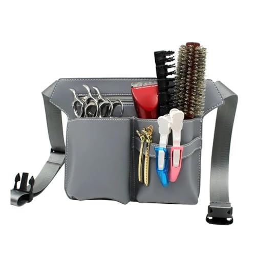Sac à ciseaux de coiffeur professionnel sac de taille gris salon