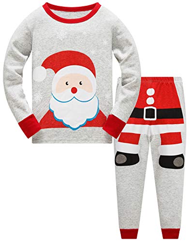 Image of TEDD Christmas Pjs Kids Pyjamas Set for Boys Pajamas Cotton Toddler Baby Clothes Girls Nightwear Fun Santa Claus Sleepwear Unisex Long Sleeve 2 Piece Nightwear Outfit 7-8 Years