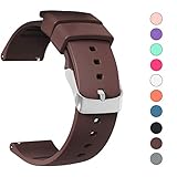 IELIELE Compatible 20mm Watch Band, Waterproof Replacement Wristbands Straps for Samsung Gear S2 Classic/Withings (Nokia) Steel HR 40mm/ Galaxy Watch 42mm  (Brown, 20mm)