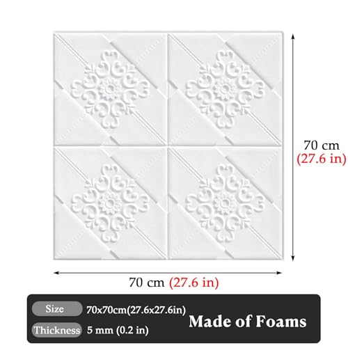 Paneles de azulejos de techo modulares modernos en espuma 3D autoadhesiva 30 uds 5