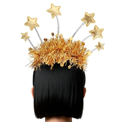 Photo de Party Headpiece, Gold Sequin Tassel Hair Bands Decorative Accessory, Sparkling Glitter New Year 2026 Design, Essential for Women Teen Girls, Great for Costume Office School Events, Comfortable Fit