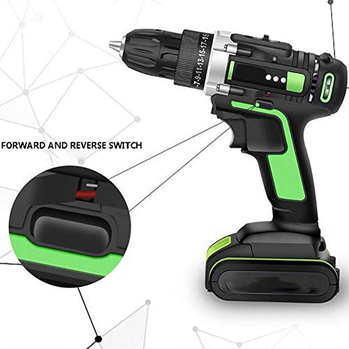 QHYXT Akku-Bohrschrauber, Akku-Bohrschrauber-Set 88 V, LED-Arbeitslicht, Elektroschrauber, Leistungsanzeige – Bild 8