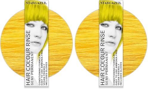 Stargazer Products Gelb Semi-Permanentes Haarfärbemittel, 2er Pack (1 x 70 ml)