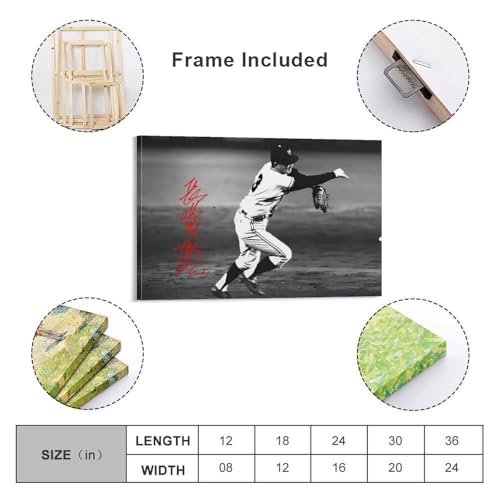 長嶋茂雄 直筆サイン 写真 アートポスター (2) 絵画 ポスター 印刷 ウォールアート 壁飾り 壁の絵20x30inch(50x75cm) [2]