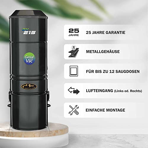 Zentralstaubsauger Genial System für Wäscheschacht-Systeme