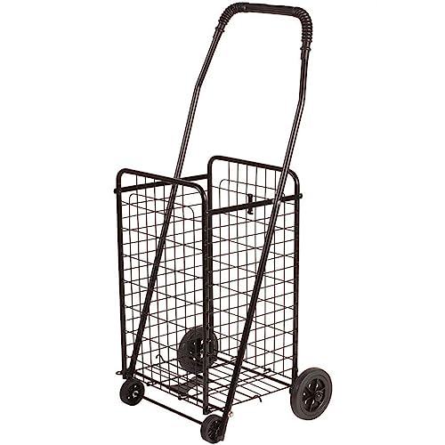 Einkaufstrolley Faltbarer Einkaufswagen Kompakt Leicht Faltwagen Schwarz Tragbarer Einkaufswagen – Bild 6