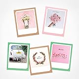 MODERNES DESIGN: einzigartige Fotografie von Instagrammern weltweit, ergänzt um liebevoll handgemachte Designs und Sprüche im Sofortbild-Stil, als Klapp-Karte mit farbigem Passepartout