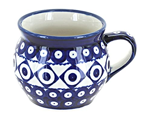 Taza cerámica azul con tapa 16 oz miniatura 1