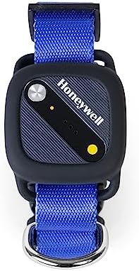 Honeywell Pet Activity Tracker with GPS for Dogs, Blue- Use Your Collar or Included One-Size-Fits-All Collar- Geo-Fencing, Find-My-Pet Alarm, and Review History- Perfect Dog Fitness Tracker