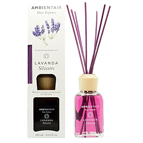 Ambientair Mikado Deodorante per Ambienti. Diffusore di Bastoncini di Rattan profumati, Verde, 240 ml, 1 unità