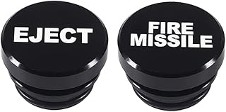 2PCS Black Aluminum Dustproof Plug Billet Button Plugs, Standard 12V Replacement Accessories, Car Novelty Button Lighter Anodized Aluminum Car Decoration Fits Most Automotive Vehicles