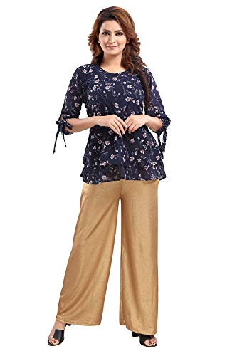 Image of DREAM & DZIRE Dark Golden Palazzo for Women in All Plus Size and Small Size.(7XL)
