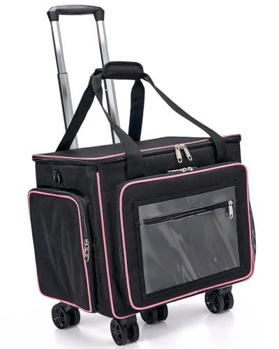 Amythe Sac à roulettes pour Professeur à 5 Roues, Sac de Rangement Trolley pour Ordinateur Portable 15.6