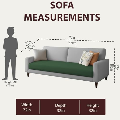 Image of Kathleen 3 Seater Sofa Set for Living Room - Foldable Convertible Couch Furniture for Home, Office or Guest Use, Modern Designer Stylish Comfortable (Green Grey)