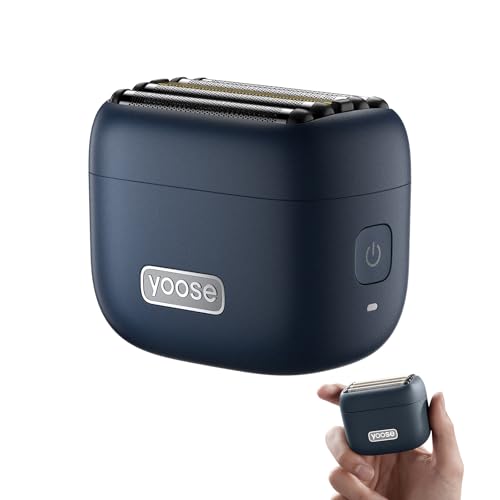 Yoose MINI 5 Rasoio Elettrico barba Uomo a Lamina, Regolabarba Professionale Ricaricabile Wet&Dry IPX7 Water Resistance