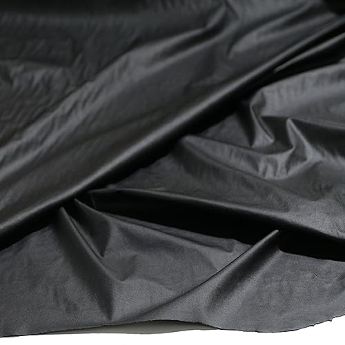 TOLKO mattes Bekleidungsleder für Kleid Rock Hose Dessous | leichter weicher Lederstoff | Kunstleder Meterware zum Nähen Basteln Dekorieren | 145cm breit (Schwarz)