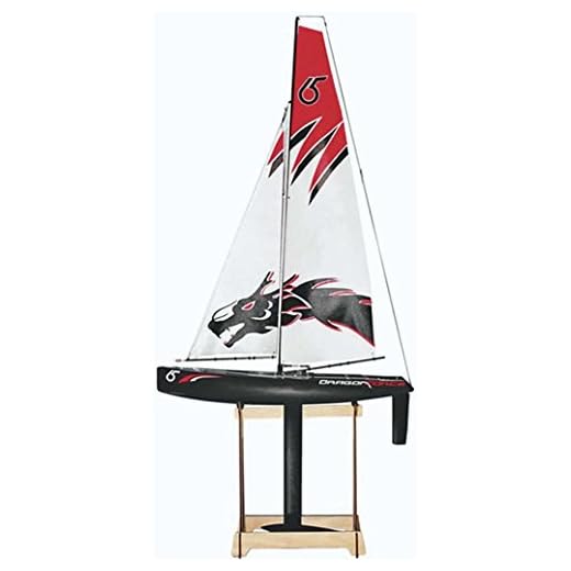 Joysway Caribbean Mini Sailing Yacht RC Sailboat (Red) RTR Ready to Run