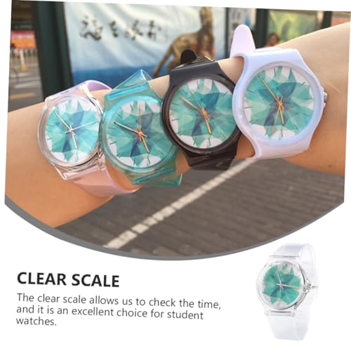 Reloj de cuarzo Ciieeo para el uso diario escolar con diseño transparente cómodo 7