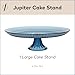 FORTESSA Jupiter Beaded Hobnail Glass Vintage Themed Glass Serveware, Large 13 Inch Vintage Cake Stand, Dishwasher-Safe, Cornflower Blue