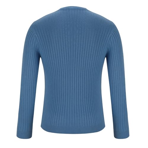 Dgoopd Men Sweaters Crew Neck Long Sleeve Sweaters Casual Pullover Sweater Cable Knit Pullover Plus Size Warm Winter Tops4