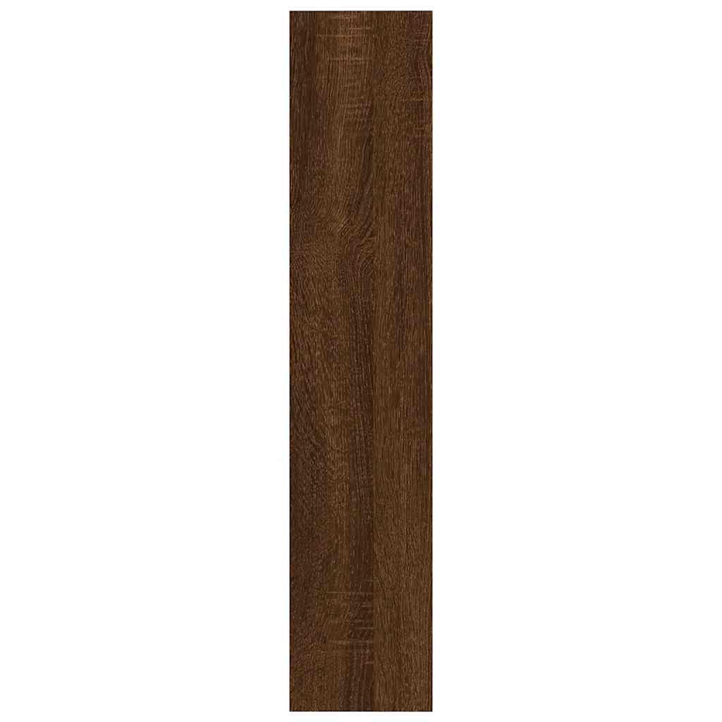 Wandregal Braun Eichen-Optik 90x16x78 cm Holzwerkstoff, Hängeregal mit 10 Fächern, Schweberegal und Bücherregal für Wohnzimmer, Flur und Büro, Wandboard