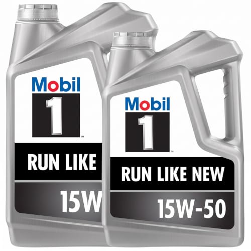 Mobil 1 Advanced Full Synthetic Motor Oil 15W-50, 5 Quart (Pack of 2)