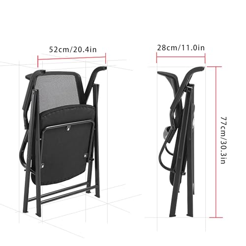 Chaise de bureau pliante pour dos sensible avec maille - 3