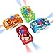 4 Stück Tracks Cars Magic Race Autorennbahn Spielzeugauto Track Zubehör Auto mit 5 blinkenden LED Leuchten und DIY Aufklebern Kinderspielzeug Geschenke für Alter 3 4 5 6 7 8 Kinder
