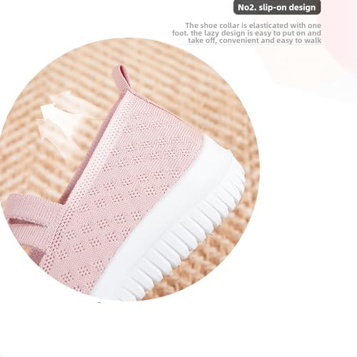 Women's Knit Casual Orthopedic Shoes Mesh Breathable Slip on Sneakers with Arch Support,Comfort Non Slip Mary Jane Flats Walking Shoes3