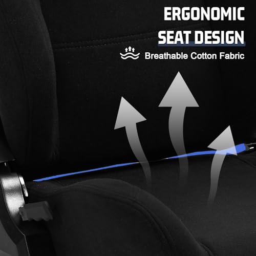 Marada Racing Cockpit Frame with Black Seat Upgrade Stable Racing Wheel Stand for Logitech G25 G27 G29 G920, Thrustmaster, Fanatec, Wheel Pedal and Shifter Not Include