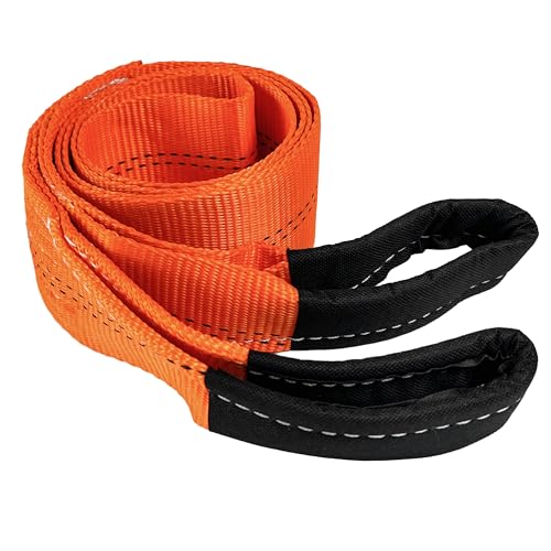 HFS(R) Tree Saver Winch Strap Tow Strap 30 000 Pound Capacity (3X8FT Orange)