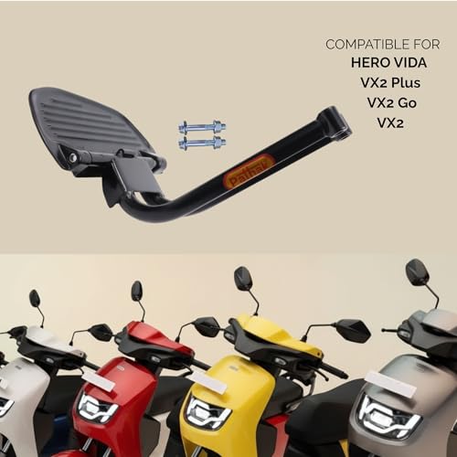 Image of PATHAK Heavy Duty Ladies Footrest Compatible with Hero Vida VX2 Plus / VX2 Go / VX2 Electric Scooter | Metal Body | Rear Left Side Foot Step| Black)