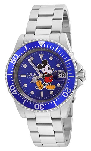 Invicta Men's Disney Limited Edition Automatic-self-Wind Watch with Stainless-Steel Strap, Silver, 20 (Model: 24758)