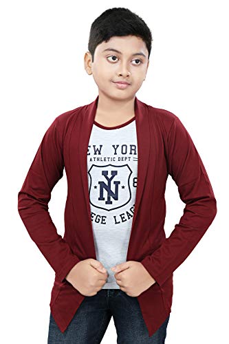 Image of Boys' T-Shirt (TSMAROONSHRUG Maroon 15-16 Years)