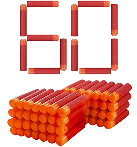 60 Foam Bullets Refill Dart - TILLWELL 3.74in/9.5cm Foam Bullets for Nerf Mega Series Guns Refill Nerf Darts Blasters Pack for Boys Girls Kids Children Thanksgiving Day Christmas Gift