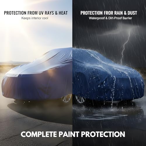 Image of Car Cover for Tata Punch /Punch EV (2026) | 100% Waterproof Cover with Antenna & Reflective Mirror Pockets | Dustproof, Scratchproof, Heatproof Punch Car Cover |Soft Cotton Lining| Blue