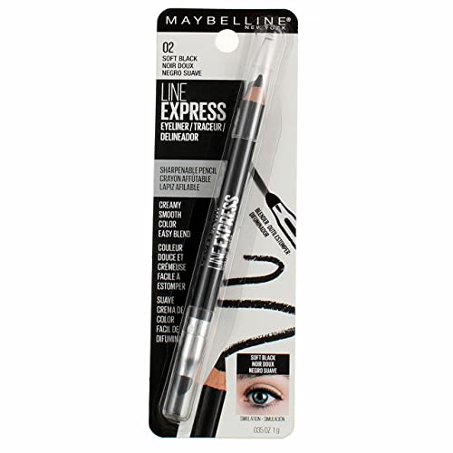 Maybelline New York Line Express Eyeliner, Soft Black [902] 0.04 oz (Pack of 4)